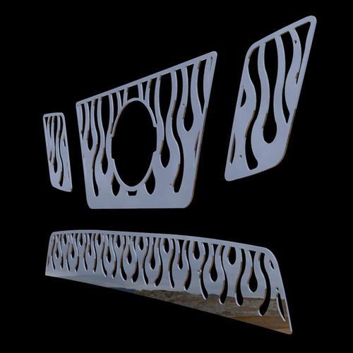 Nissan Frontier 12-13 Vertical Flame Polished Stainless Truck Grill Add-On, US $104.95, image 3