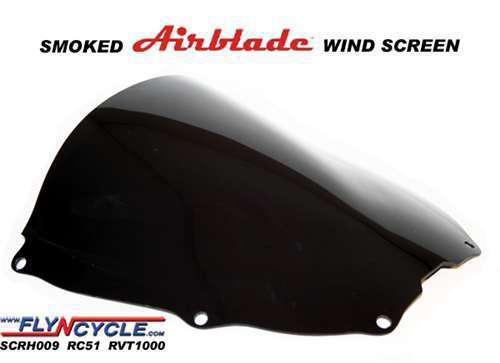 Dark smoked windscreen honda vtr1000 rc51 rc-51 sp 1 2