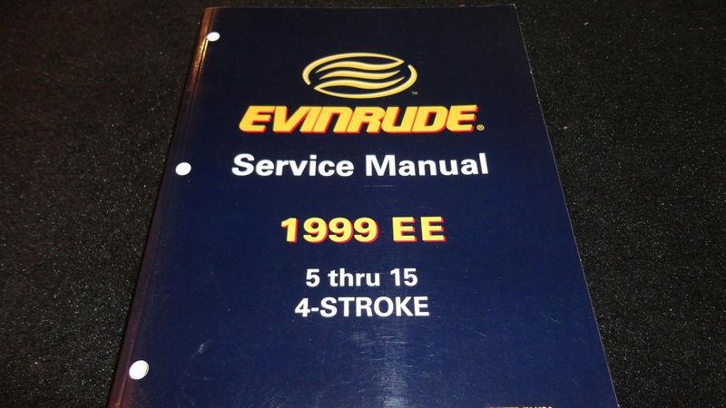 Used 1999 ee evinrude service manual 5 thru 15, 4-stroke #787022 boat repair
