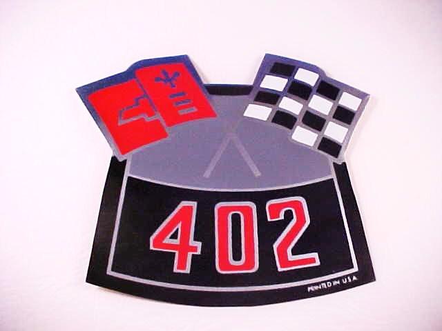 402 chevrolet cross flags decal chevy camaro chevelle 