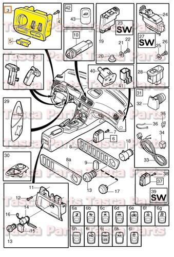 Brand new oem dash headlight switch control module 2001-2009 volvo s60 v70 v70xc