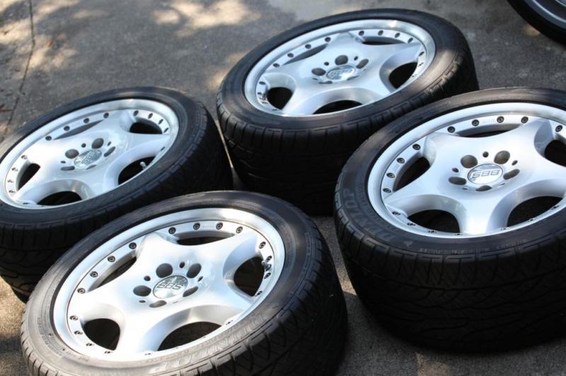 Rare bbs rm500 2 piece 5x112 17x8 et35 wheels for mercedes vw gti 