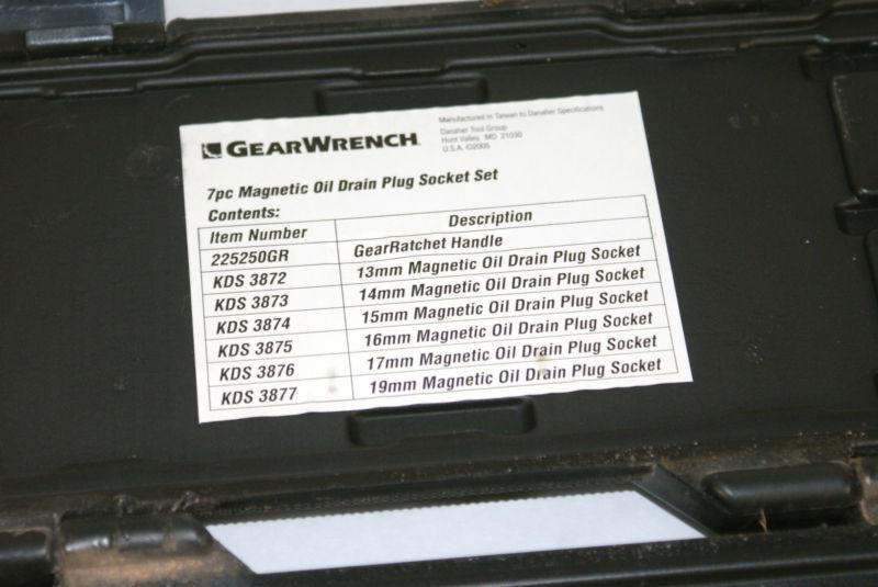 Buy GearWrench 3870 Oil Drain Plug Socket 7 Piece Set in