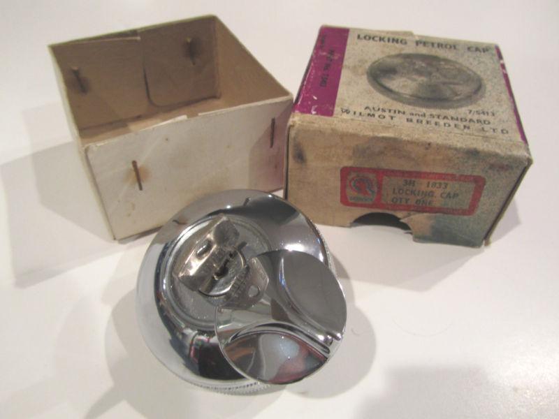 Nos wilmot breeden locking petrol (gas) cap with key! - bmc part no. 3h 1833