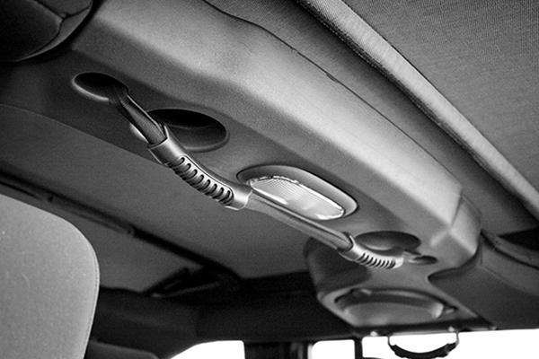 Rugged ridge 13305.12 - 07-10 jeep wrangler rear black dual grab strap