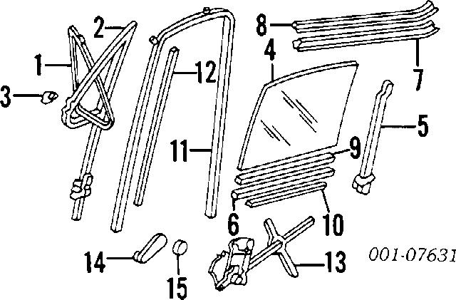 Dd4952gtn 1973-80 chevy blazer suburban topkick door front left window glass