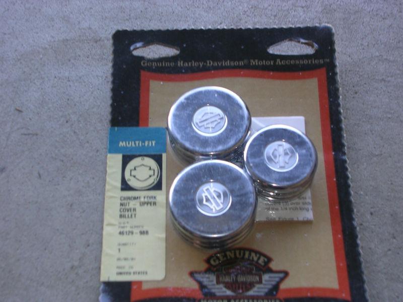 Buy Harley Davidson Chrome Fork Nut Upper Cover Billet FLSTC FLSTF FXD