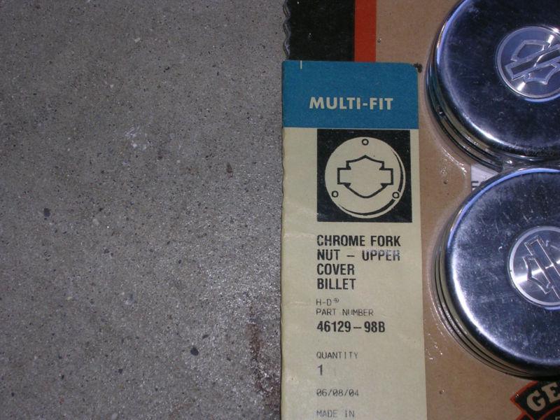 Buy Harley Davidson Chrome Fork Nut Upper Cover Billet FLSTC FLSTF FXD