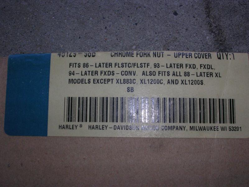 Buy Harley Davidson Chrome Fork Nut Upper Cover Billet FLSTC FLSTF FXD