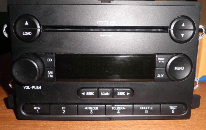  04-07 ford mercury radio 6 disc cd mp3 player am/fm factory  radio 5l3t-18c815