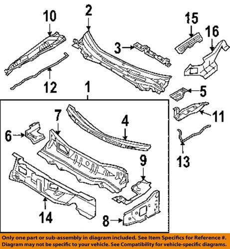 Nissan oem 66895zk80a cowl-cover
