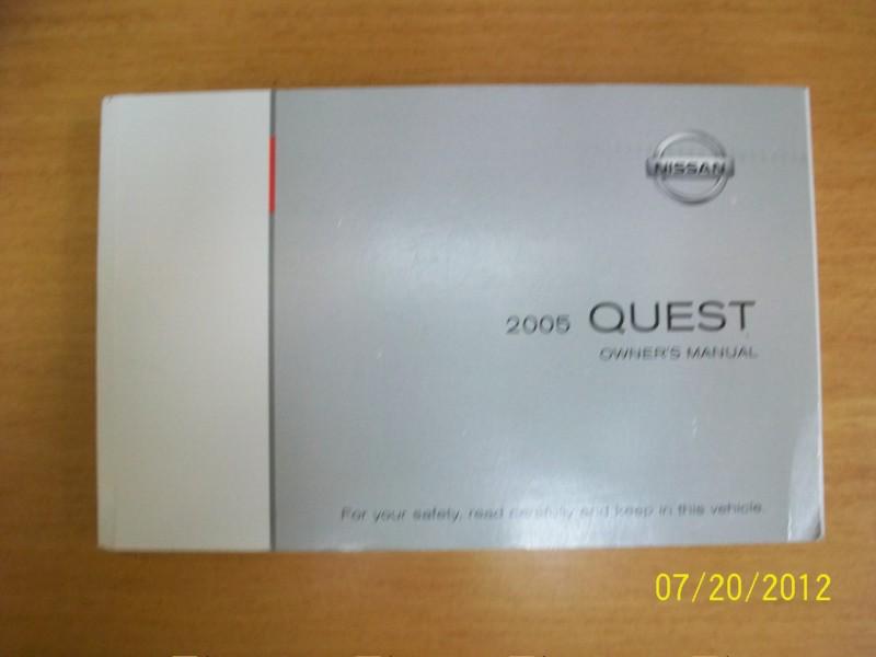 2005 nissan quest owners manual 