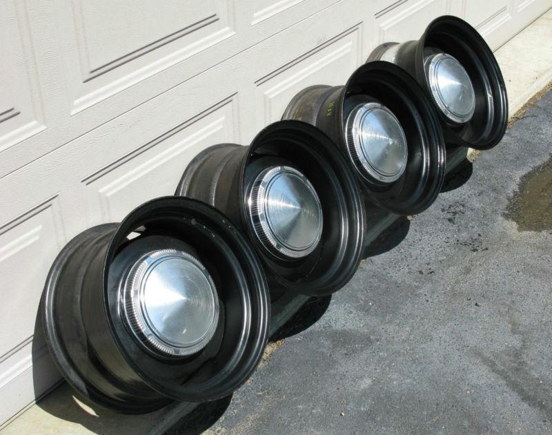 Original Mopar Steel Wheels, 15x8, 5x4.5, 4.25 Backspacing, With Center Caps, US $600.00, image 2