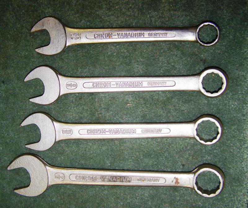 Set of 4 german made combination wrenches...........l@@k!!!