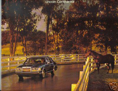 1986 lincoln continental showroom brochure "nos"
