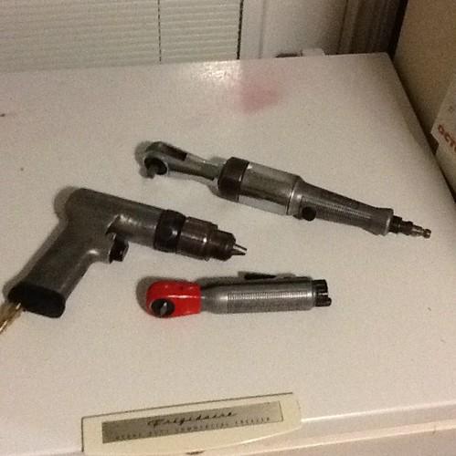 Snap on ratchet air drill tools lot of three one low price estate find