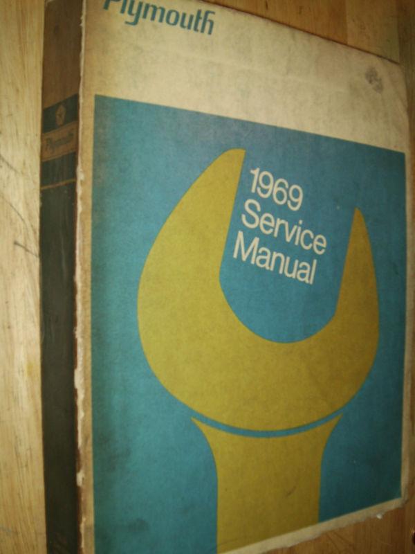 1969 plymouth shop manual / shop book / original!!