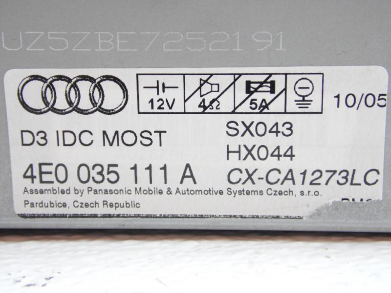 2003-2006 AUDI A8 CD 6 DISC CHANGER PLAYER REMOTE FRONT GLOVE BOX OEM 4E0035111A, US $199.99, image 4
