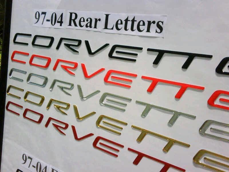 Corvette C5 3D Raised Domed Front Bumper Letters 97-04, US $39.00, image 2