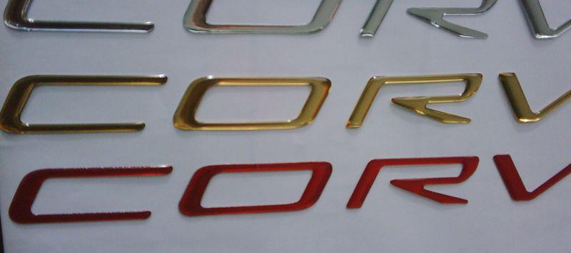 Corvette C5 3D Raised Domed Front Bumper Letters 97-04, US $39.00, image 3