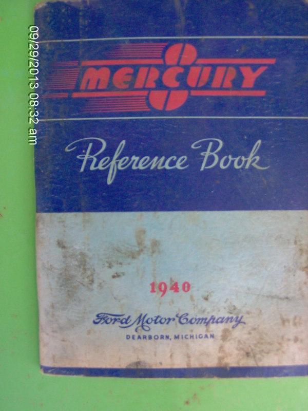 Vintage 1940 mercury reference book/owners manual. free shipping !!