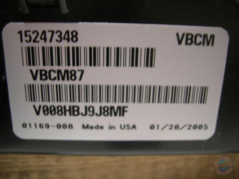 Body cont (bcm) bcm/ecu grand prix 718412 05 06 07 08 bcm ecu 15862061