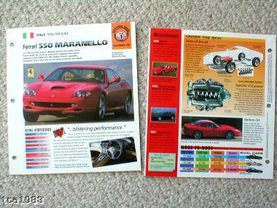 1995 / 1997 / 1998 FERRARI 550 MARANELLO IMP Brochure, US $10.00, image 2