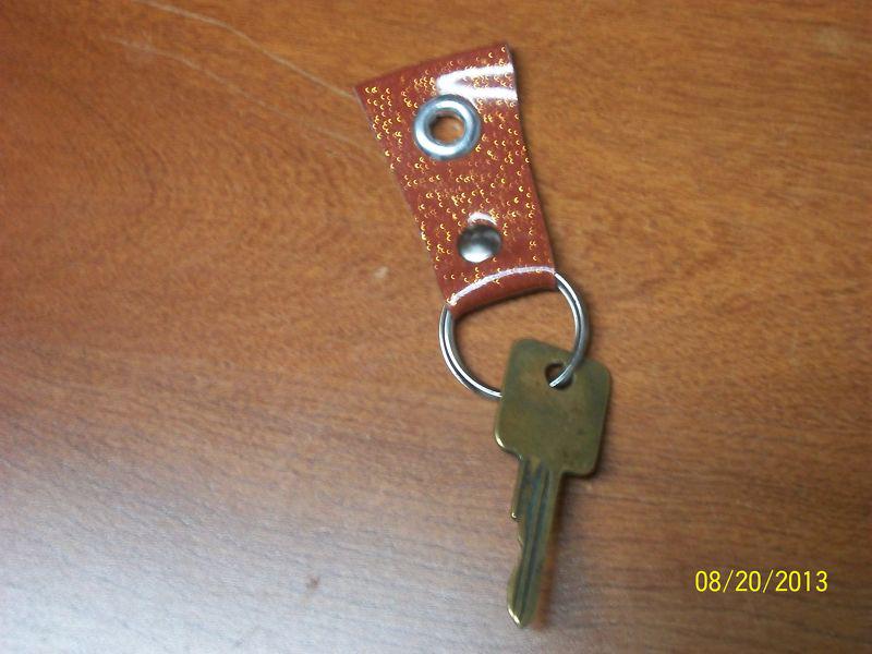 Vintage style hot rat rod keychain key fob metalflake vinyl 32 ford model a 34 
