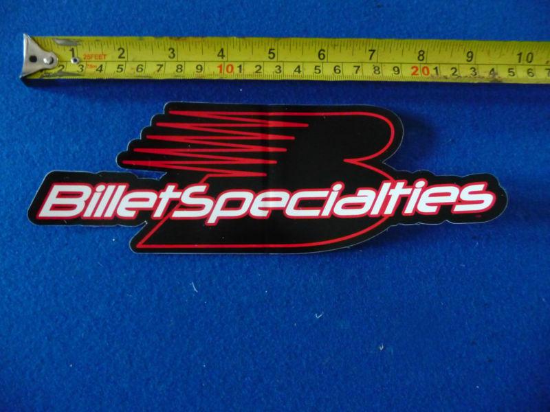 Billet specialties stcker decal 9" x 3"