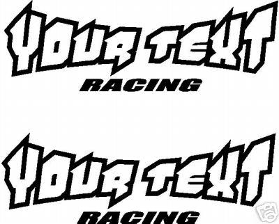 Custom racing decals motorcycle atv racing team name graphics stickers pro race