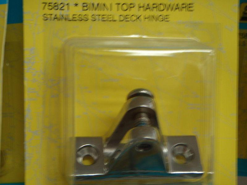 Deck hinge stainless bimini hardware 50-75821 sold pair