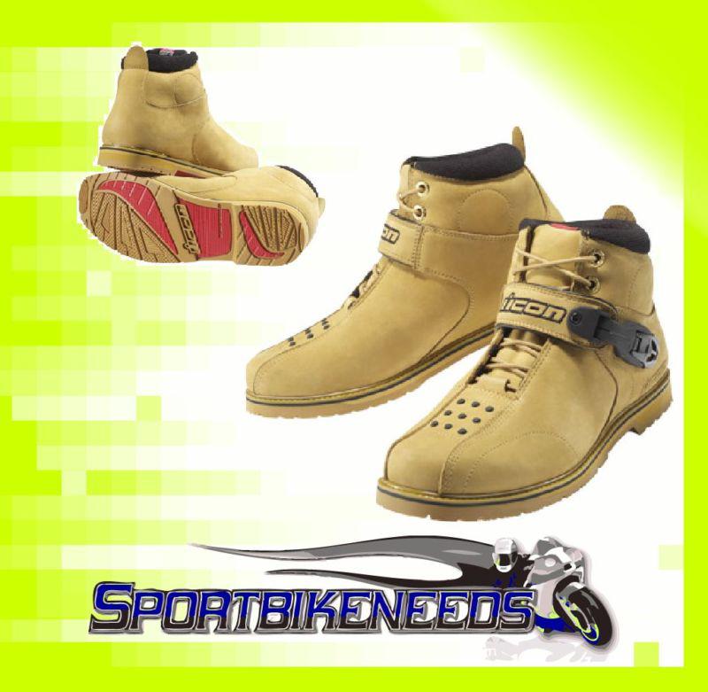 Icon mens superduty 4 boots wheat brown leather us 10