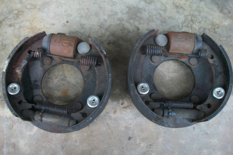 7'' x 1.75" trailer surge drum brake hydraulic plates pair 