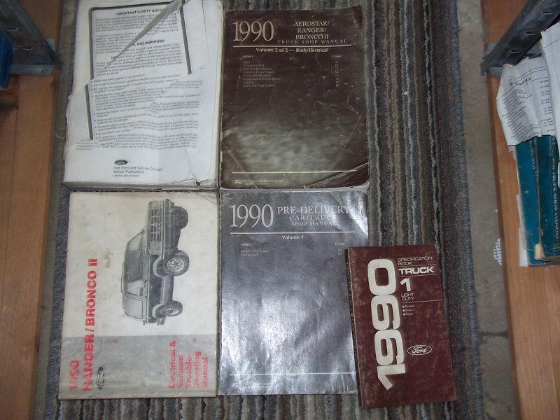 1990 ford ranger bronco ii service shop manual set oem