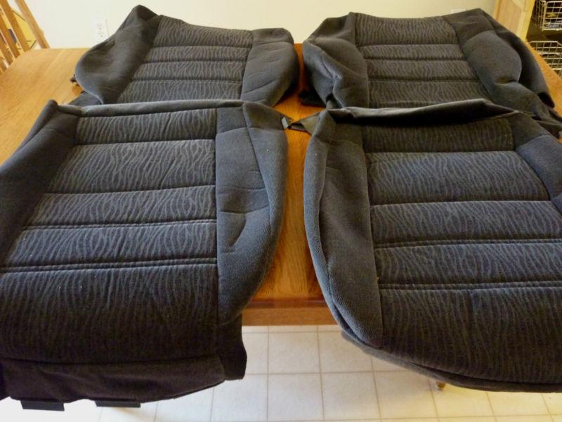 Original 2000 subaru outback black gray 7 piece car seat covers set  oem bucket