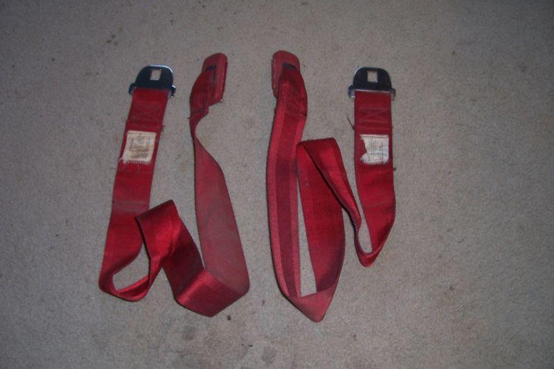 1967-1972 RED DELUXE FRONT SHOULDER BELTS CHEVY PONTIAC OLDS BUICK CADILLAC, US $21.99, image 2