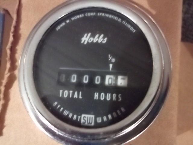 Vintage hobbs stewart warner hour meter guage nos new old stock, never used nib
