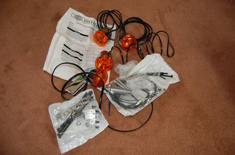 Harley-davidson bullet style turn signal retrofit kit, relocation kit and more