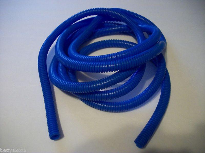 Blue split wire cover 1/4"x10' roll tubing hose covering loom hot rod atv audio