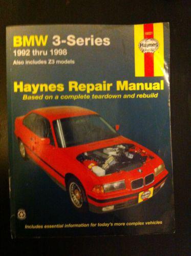 Haynes bmw auto repair manual 3 series 1992 -1998 - excellent condition