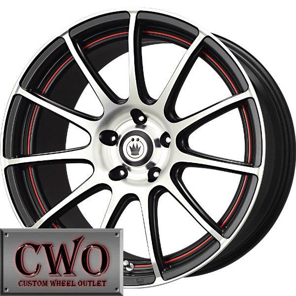 16 black konig zero-in wheels rims 4x100/4x114.3 4 lug civic integra versa mini