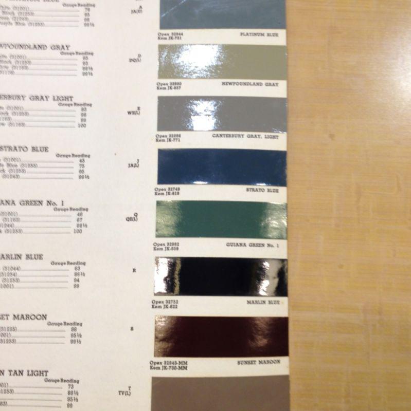 Find 1948 Nash Sherwin Williams Paint Color Chip ChartCarMixing Guide in Franklin, Indiana