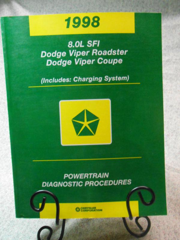 1998 dodge viper roadster coupe powertrain + charging manual  oem dealer new