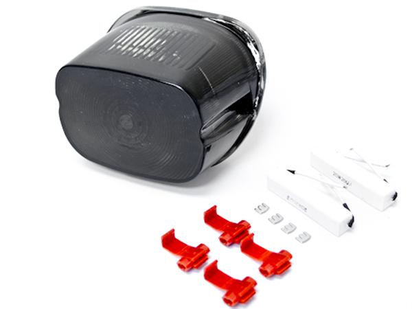 Smoke led tail light with turn signals for 1989-2010 harley davidson fxst