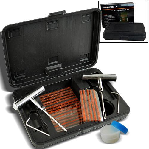 45pc automotive tubeless tire repair plug patch tires kit t-handle insert/spiral