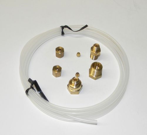 Mechanical boost/vacuum gauge installation kit with fittings &amp; 72&#034; tubing new