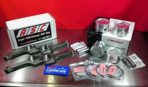 Asc h-beam rods wiseco pistons toyota corolla paseo turbo 5e 8.5:1 cr 74.5mm