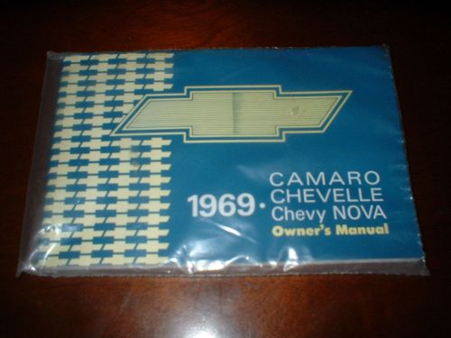 1969 69 chevrolet camaro chevelle nova glove box owners manual