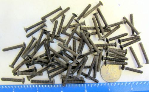 Aviation parts black flat head machine bolts 1" long, size 6 (235