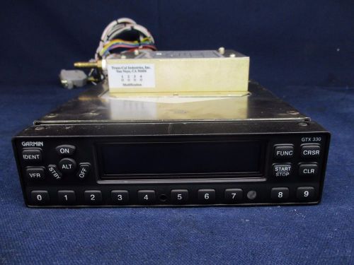 Garmin gtx 330 transponder mode s 011-00455-00 14/28 w/tray &amp; plug 11-33v. tso'd